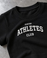Athletes Ribbed Baby Tee in Black
