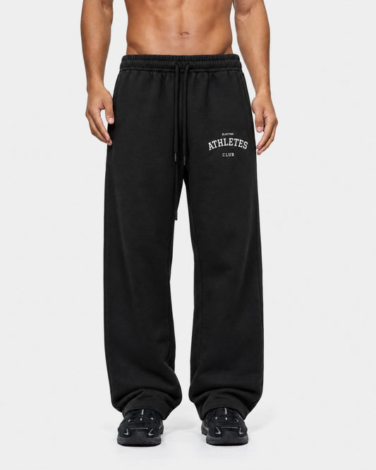 Club Straight Sweatpant in Black