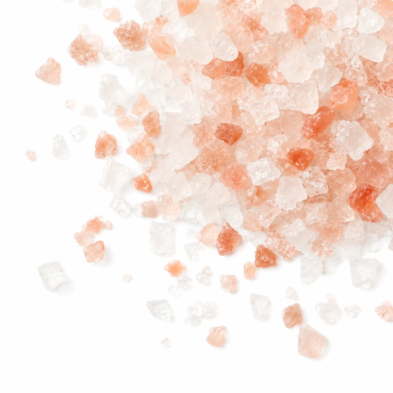 Pink Himalayan salt crystals, natural source of sodium